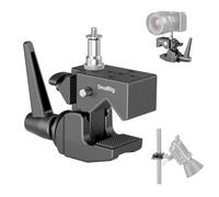 SMALLRIG Kit Super Pince, Charge 15 kg, Vis 1/4"/3/8", Goujon 5/8" - 4861 | Pour éclairage de studio de photographie, tube rond et surface plane.