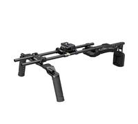 SMALLRIG Kit Support d'Épaule Tiges 15mm Double Poignée pour Arca - 4480B | Version classique, universel, pour caméscope DSLR