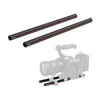 SMALLRIG Lot de 2 barres en fibre de carbone de 15 mm pour système de support de barre de 15 mm, 30 cm de long, pour pinces de barre, Mattebox et Follow Focus
