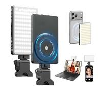 SMALLRIG M3 Lampe Vidéo LED Magnétique 120 LED, 2000 mAh, CRI 90+ - 5505 | 2700K-6500K. Avec Clip. Portable pour iPhone, Ordinateur, Caméra. Couleur Noir.