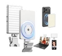 SMALLRIG M3 Lampe Vidéo LED Magnétique 120 LED, 2000 mAh, CRI 90+ - 5640 | 2700K-6500K. Avec Clip. Portable pour Téléphone, Ordinateur, Caméra. Couleur Blanc.