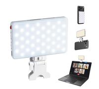 SMALLRIG M3 Lampe Vidéo LED Magnétique pour Selfies avec Clip, 120 LED, 2000 mAh Batterie Rechargeable, CRI 90+, 2700K - 6500K, Eclairage Portable à Clipser pour Téléphone, Ordinateur, Caméra, Blanc