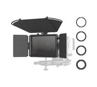 SMALLRIG Mini Matte Box Pro Flag Kit Φ67-95mm - 3680B | 2 cadres de filtre 4x5,65", bague d'adaptation Φ67/72/77/82-95mm, système modulaire anti-éblouissement, fibre de carbone.