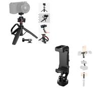 SMALLRIG Mini trépied de Bureau Portable 5285B+Support Téléphone Métallique et 3 Montures Cold Shoe 6661