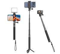 SMALLRIG Perche à Selfie Extensible avec Pince pour Téléphone - 5403 | Perche extensible pour GoPro 13/12/11, Insta360 X5, DJI Action 6/5 Pro et AKASO.
