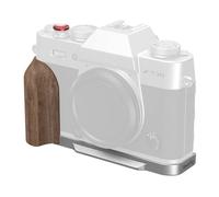 SMALLRIG Plaque en L pour FUJIFILM X-T30 III, Poignée Bois, 1/4"-20-5667 | Plaque QR intégrée pour Arca. Filetage 1/4"-20. Poignée en bois ergonomique. Finition argent.