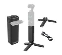 SMALLRIG Poignée Batterie 4P/4/3/Xtra Muse 5000 mAh avec trépied pour DJI | Charge rapide 20 W, connexion directe pour micro sans fil, mini trépied déployable en un clic, filetage 1/4"