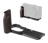 SMALLRIG Poignée en L pour Nikon ZR, Poignée Bois, Plaque QR Arca - 5906 | Trous filetés 6,35 mm et 3/8". Plaque QR pour Arca. Interrupteur rapide trépieds/DJI RS 2/3 Pro/4 Pro.