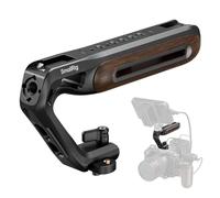SMALLRIG Poignée Supérieure Bois Pince OTAN pour Arri 15 kg - 5251 | Trous de positionnement 3/8"-16 pour Arri et trous filetés 1/4"-20. Pour cage de caméra. Rail OTAN inclus.