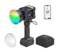 SMALLRIG RC 100C RGBWW Projecteur Vidéo LED, Contrôle par APP, Eclairage Continu mini COB 100 W, Projecteur portable 2700-10000 K, CRI 96+, 12 Effets, 11000 lux/1 m, avec Poignée de Batterie - 5383