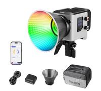 SMALLRIG RC 220C RGB COB LED lumière vidéo support Bowens, 200W 36000 lumière vidéo couleur 2500-10000K, CRI97+/TLCI98+, prend en charge l'alimentation sans fil, contrôle d'application, pour la