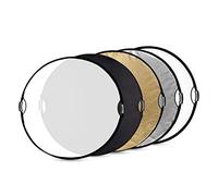 SMALLRIG Réflecteur de Photographie 42" 107 cm avec Poignées Réflecteur de Lumière Circulaire Pliable 5 en 1, Translucide, Argent, Or, Blanc et Noir, avec Sac de Transport - 4131