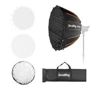 SMALLRIG Softbox Parabolique FP-90 35.4" avec Monture Bowens, Dégagement Rapide avec Grille en Nid d'abeille et Diffuseurs, pour SMALLRIG, pour Neewer, pour Godox, pour Aputure - 5396