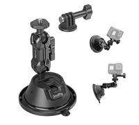 SMALLRIG Support à Ventouse, pour DJI Osmo 360/ Nano/Action 6/Procket, pour Insta360 X5/X4, pour GoPro Hero 13/12,Double Rotule Rotation à 360°, Montage sur Pare-Brise ou Fenêtre de Voiture - 4193