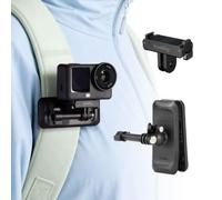 SMALLRIG Support Clip Sac à Dos pour DJI Osmo Action 6/Nano - 6307 | Rotule 360°. Support à 2 Broches. Adaptateur Magnétique, Crochet Pliable. Prise de Vue POV Randonnée/Vlog.