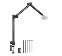 SMALLRIG Support de Bureau à 3 Sections, Bras de Flèche d'Amortissement avec Rotule Rotative à 360°, Pince en C de Table, Charge Maximale jusqu'à 2 kg - 4324