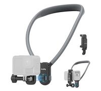 SMALLRIG Support de Cou Magnétique pour Caméras d'action et Téléphones, Support de Prise de Vue POV Confortable avec Adaptateur Universel à 2 Broches et Support de Téléphone - 5128