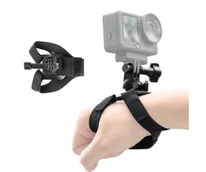 SMALLRIG Support de dragonne pour GoPro Hero 13/12/11/10/9 Noir, pour DJI Osmo Nano Action 6/5 Pro/4/3, pour Insta360 X5/4/3/Ace Pro 2, avec Base à rotule - 5723