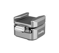 SMALLRIG Support Dégagement Rapide Cold Shoe QR-Slide Double 800g - 4500 | Pin anti-chute et silicone pad. HawkLock H18. Pour lampe vidéo LED, microphone.