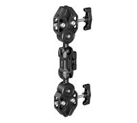 SMALLRIG Support Double Super-Pince avec Bras Magique, rotule 360° pour Parapluie, Chaise, écran, Bureau, Support d'éclairage de Studio Photo, réflecteur, Moto, Support de Fixation pour trépied-5453