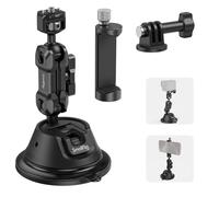 SMALLRIG Support Ventouse Double Couche SC-1K pour iPhone/GoPro/Osmo - 4275 | Pour smartphone, caméra d'action. Support de voiture avec support de téléphone.