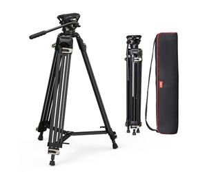 SmallRig Système de trépied vidéo, trépied robuste de 185,4 cm avec tête fluide à 360 degrés et plaque de dégagement rapide pour appareil photo reflex numérique, caméscope, appareils photo - 3751B
