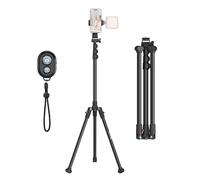 SMALLRIG Trépied de Téléphone avec Télécommande, 170 cm Trépied pour Appareil Photo Portable Pliable à l'envers, Support d'Eclairage Universel pour Selfie et Streaming en Direct, Encore PT-30-4363