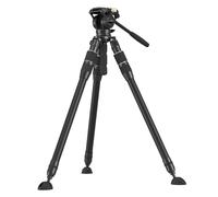 SMALLRIG Trépied en Fibre de Carbone FT-S303 FreeSpeed, 59 in et 6,4 LB, avec Réglage de la Hauteur en Une Rotation, Tête Fluide à 360 °, Plaque QR à Double Mode,Charge Max.13,2 LB / 6 kg - 4643