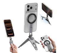SMALLRIG Trépied magnétique Double pour téléphone, Support de téléphone Portable en métal avec Filetage 1/4", réglable à 270° Mini trépied de Poche pour iPhone séries 17/16/15/14/13-5649