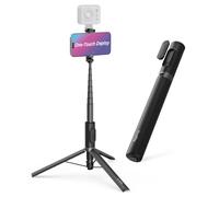 SMALLRIG Trépied ST30 One-Touch, 147,1 cm, Télécommande, pour iPhone - 5291 | Déploiement Automatique. Griffe Incluse. pour Android. pour Enregistrement Vidéo, Voyage, Vlogging. Couleur Noir.