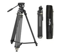 SMALLRIG Trépied Vidéo AD-01S, Robuste de 74 in avec Tête Fluide Panoramique et Inclinable, Plaque de dégagement Rapide à 2 Mode, Charge à 13,2 LB / 6 kg pour DSLR, Caméscope, appareils Photo - 4686