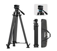 SMALLRIG Trépied vidéo FreeSpeed 84''/214 cm en Fibre de Carbone avec contrepoids, trépied Robuste pour Appareil Photo avec contrepoids à 6 Niveaux, maximale 10 kg - 5580