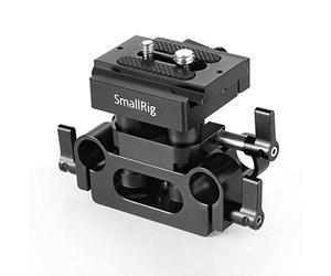 SMALLRIG Universelle Baseplate avec 15mm Rail Support System, Réglable en Hauteur - DBC2272B