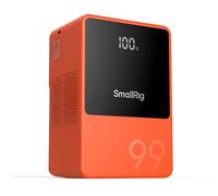 SMALLRIG VB99 V Mount 99Wh 6800mAh PD 100W D-Tap OLED Orange | Ports D-Tap/USB-A/double DC, écran OLED, charge rapide PD 100W