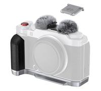 SMALLRIG X-M5 Poignée L pour FUJIFILM X-M5-4875 | Plaque QR pour Arca, latérale légère en silicone. Pare-brise et adaptateur pour griffe froide inclus. Argent.