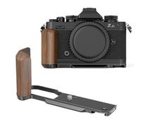 SMALLRIG Z FC Poignée en Bois en L pour Nikon - 4802 | Style rétro. Trou fileté 1/4"-20, griffe porte-accessoires, plaque QR pour Arca. Finition noire.