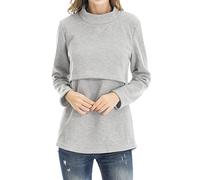 Smallshow Hauts d’Allaitement en Molleton Vêtements d’Allaitement à Manches Longues pour Femmes