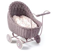 Smallstuff chariot de poupée en rotin 49 cm lilas