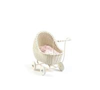 Smallstuff landau de poupée en rotin 49 cm blanc