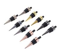 Smallterm 10 Pièces Bouchon Bouteille Vin Bouchon de Bouteille Vierge avec Poteau Fileté Bouchon de Vin en MéTal Inserts Ensemble MatéRiel pour Tournage sur Bois Projet de Bricolage