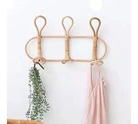 Smallterm Rotin Mur Crochets Enfants VêTements Organisateur Rack VêTements Chapeau Suspendu Crochet Rotin Cintre Enfants Chambre DéCor Cintre