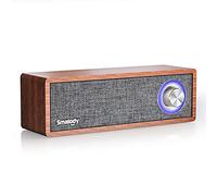 Smalody Haut-Parleur Bluetooth, en Bois Classiques Rétro sans Fil Portables 10W pour La Décoration De La Pièce, Parfaits pour Les Cafés, Les Restaurants, Vintage, La Chambre, etc.