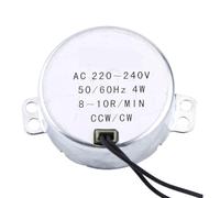 Smandy 1 Moteur Synchrone, 220 240 V AC Motoréducteur 4 W à Faible Bruit Grand Couple CW CCW Rotation, avec Aimant Permanent et Engrenages de Réduction, pour Radiateur électrique, (8-10 tr/min)