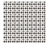 Smandy 100 Ensemble de Boutons-pression Creux à 5 Broches en Acier Inoxydable Kit de Boutons-pression de 11,5 Mm avec Verrouillage Serré pour Vêtements D'Enfants (Perle en laiton antique visage noir)