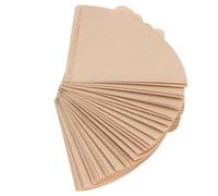 Smandy 100 Pièces Filtres à café Cône Pâte de Bois Naturelle Papiers Filtres à café Jetables pour Cafetières Goutte à Goutte sans Agent de Blanchiment ni Produits Chimiques (Papier filtre V01 100