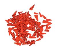 Smandy 100pcs Boutons de Nez de Carotte Orange, Bricolage en Bois Mignon, Artisanat à Coudre Noël, 2 Trous, 4 Tailles pour L'artisanat, la Couture (Droit)