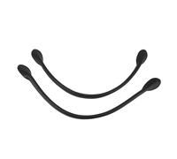 Smandy 2 Pièces Sangles de Sac en Cuir Véritable Poignées Bricolage Sangles de Remplacement de Sac à Main avec Fil pour à Main Fourre-tout à Bandoulière Accessoires Noir (Cuir supérieur noir)