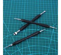 Smandy 3 Pièces Ensemble D'Outils de Sculpture en Cuir Artisanat Cuillère Stylet Outils D' de Gravure de Marquage avec Cône Cuillère Profonde Peu Profonde pour