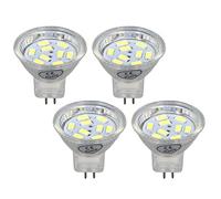 Smandy 4 Pièces Ampoule LED MR11 3W 300lm sans Scintillement sans Bourdonnement Protection des Yeux Grand Angle 120 ° avec 9 Perles Base à Double Broche pour Projecteur Lampe de Paysage (Blanc froid)