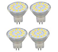 Smandy 4PCS 15LED MR11 Ampoule MR11 LED Ampoule 5W 500LM Pas de Scintillement Protection des Yeux Dissipation Thermique à 360 Degrés pour Projecteurs Plafonniers Rails (Blanc chaud)